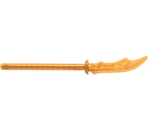 LEGO Perlgold Waffe mit Transparent Orange Klinge (41159)