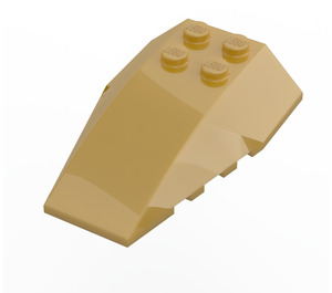 LEGO Parelmoer goud Wig 6 x 4 Drievoudig Gebogen (43712)