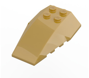 LEGO Perlgold Keil 6 x 4 Verdreifachen Gebogen (43712)