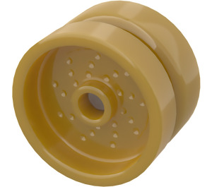 LEGO Pearl Gold Wheel Rim Ø18 x 12 with Brake Vents (66727)