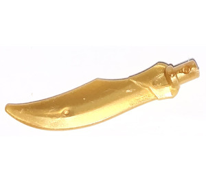 LEGO Pearl Gold Wide Blade Curved Sword