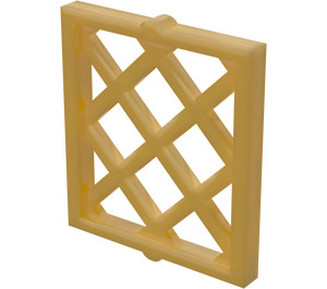 LEGO Pearl Gold Window Pane 1 x 2 x 2 Lattice (3273 / 38320)