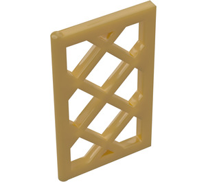 LEGO Perlgold Fenster Pane 1 x 2 x 3 Lattice (Unverstärkt) (2529 / 60607)