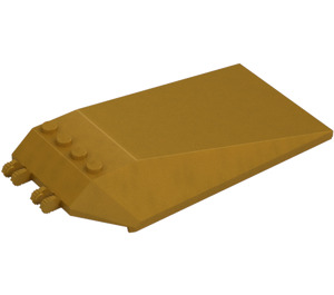 LEGO Pearl Gold Windscreen 6 x 12 x 2 with Hinge (13252 / 51477)