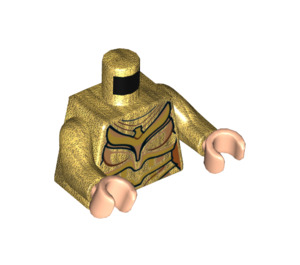 LEGO Parelmoer goud Wonder Vrouw met Gold Pak en Vleugels Minifiguur Torso (973 / 76382)