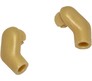 LEGO Pearl Light Gold Arms Matching Pair (Left and Right)