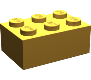 LEGO Parelmoer Lichtgoud Steen 2 x 3 (3002)
