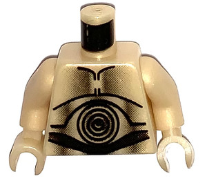 LEGO Parelmoer lichtgoud C-3PO in Pearl Licht Gold Torso (973)