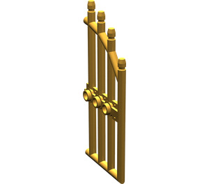 LEGO Pearl Light Gold Door 1 x 4 x 9 Arched Gate with Bars (42448)