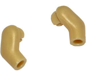 LEGO Pearl Light Gold Minifigure Arms (Left and Right Pair)