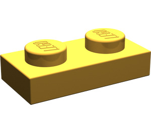 LEGO Parelmoer Lichtgoud Plaat 1 x 2 (3023 / 28653)