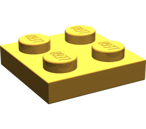 LEGO Pearl Light Gold Plate 2 x 2 (3022)