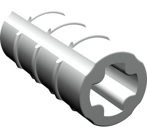 LEGO Pearl Light Gray Axle Connector (Ridged with '+' Hole)