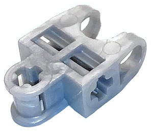 LEGO Pearl Light Gray Ball Connector with Perpendicular Axleholes and Vents and Side Slots (32174)