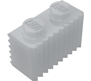 LEGO Perle lys grå Kloss 1 x 2 med Gitter (2877)