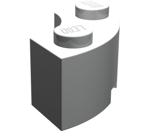 LEGO Pearl Light Gray Brick 2 x 2 Round Corner with Stud Notch and Normal Underside (3063 / 45417)