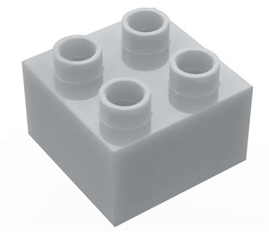LEGO Gris clair perle Duplo Brique 2 x 2 (3437 / 89461)