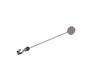 LEGO Pearl Light Gray Duplo Drum (Narrow) with String and Black Hook small hook (901 / 55008)
