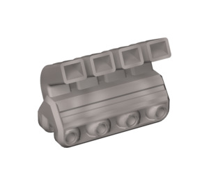 LEGO Perlově světle šedá Čtyři Trubka Exhaust (49828)