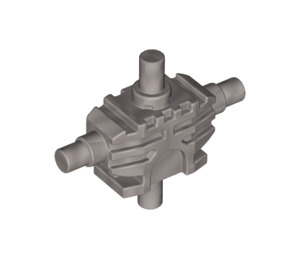 LEGO Gris clair perle Minifig Mécanique Torse avec 4 Côté Attachment Cylinders (54275)