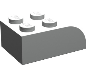 LEGO Pearl Light Gray Slope Brick 2 x 3 with Curved Top (6215)