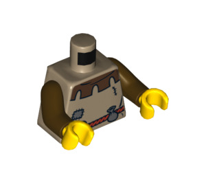 LEGO Peasant Torso mit Patch, Gürtel Pouch (973 / 76382)