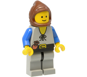 LEGO Peasant with Brown Hood Minifigure