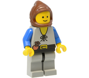 LEGO Peasant z brązowy Kaptur Minifigurka