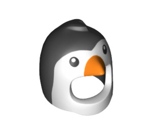 LEGO Penguin Costume Head Cover with White Face and Orange Beak (28193 / 101434)