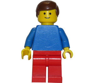 LEGO Person dans Bleu Haut avec Marron Cheveux courts Minifigurine