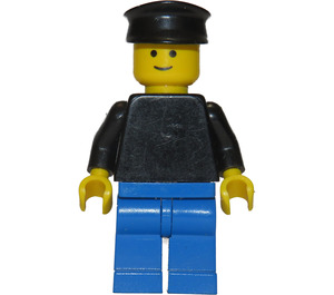 LEGO Person with Black Top and Black Hat Minifigure