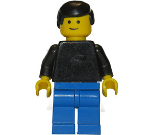 LEGO Person met Blauw Poten en Zwart Kort haar Minifiguur