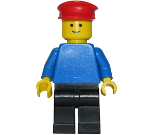 LEGO Person mit Blau oben und Rot Hut Minifigur