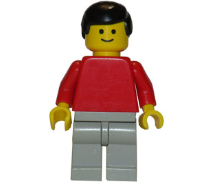 LEGO Person con Gris Piernas y Negro Cabello corto Minifigura