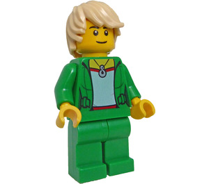 LEGO Person con Verde Giacca Minifigure