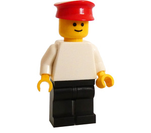 LEGO Person med hvid Top og Rød Hat Minifigur