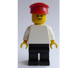 LEGO Person med hvid Top og Rød Hat Minifigur