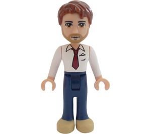 LEGO Peter met Wit shirt, tie, Blauw pants minifiguur