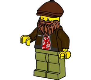 LEGO Photographer - Dark Orange Beard Minifigure