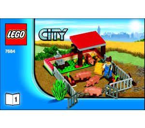 LEGO Pig Farm & Tractor Set 7684 Instructions