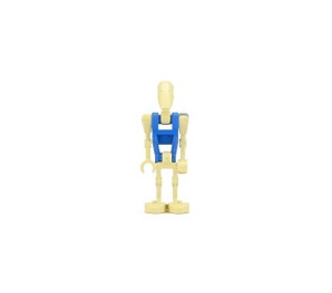 LEGO Piloot Battle Droid met Blauw Torso en Rechte Arm Minifiguur