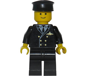 LEGO Piloot met Zwart Poten en Zwart Hoed Minifiguur