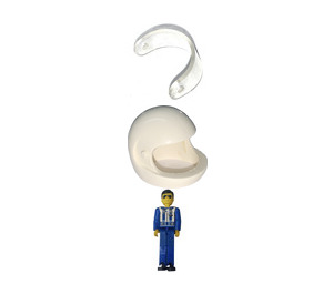 LEGO Pilot with White Helmet Technic Figure