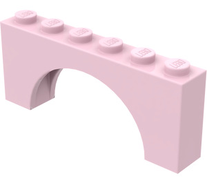 LEGO Rosa Bogen 1 x 6 x 2 Dickes Oberteil und verstärkte Unterseite (3307)