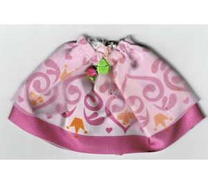 LEGO Pink Belville Skirt with Rose and Dark Pink Border (23204)