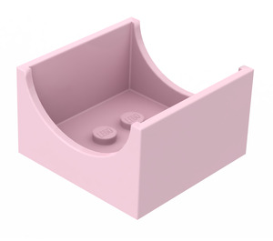 LEGO Pink Container Box 4 x 4 x 2 with Hollowed-Out Semi-Circle (4461)