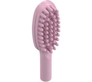 LEGO Rosa Hairbrush con mango corto (10 mm) (3852)