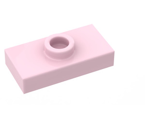 LEGO Pink Plate 1 x 2 with 1 Stud (without Bottom Groove) (3794)