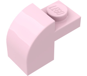 LEGO Roze Helling 1 x 2 x 1.3 Gebogen met Plaat (6091 / 32807)