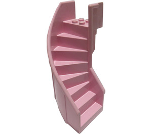LEGO Pink Staircase 6 x 6 x 7.333 Enclosed Curved (2046)